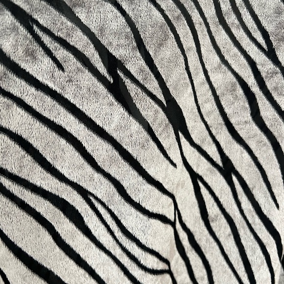 Loyd/Ford Palm Beach Top Blouse Burnout Velvet Zebra Stripe Small Punk Glam - Picture 7 of 10